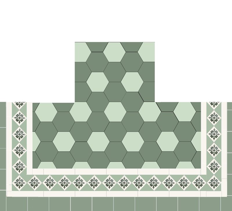 Fireplace - Hexagonal with Border