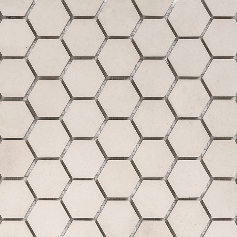 Hexagon Mosaic French Porcelain – White Mosaic