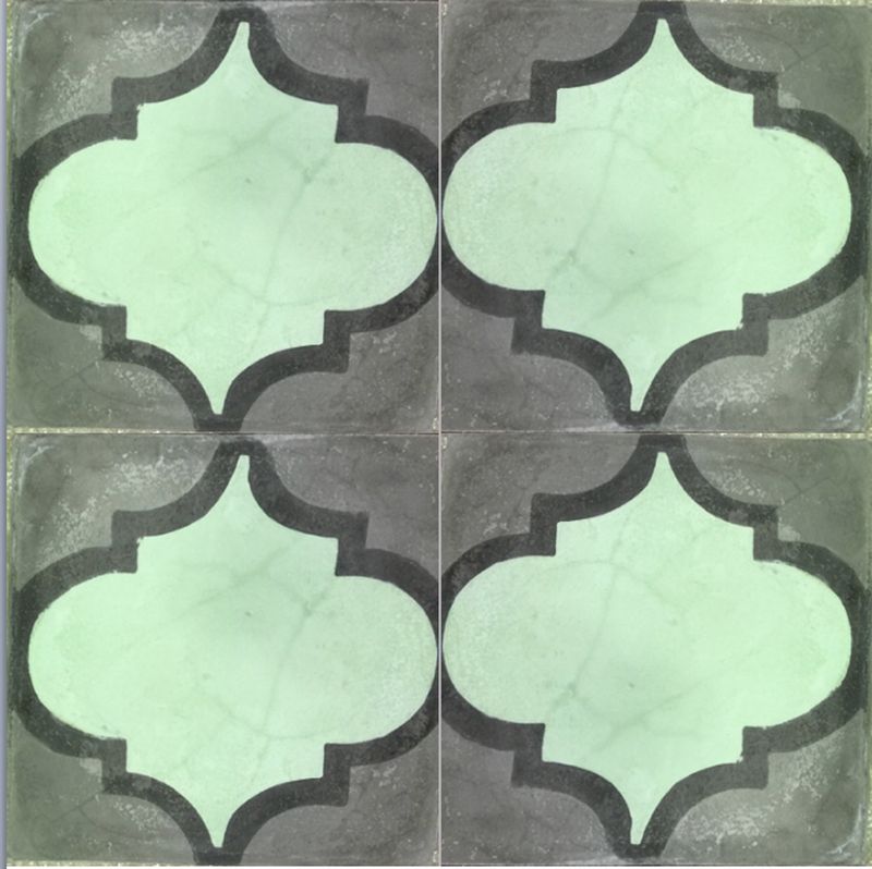 Cement Encaustic Tile Arabesque Design 964