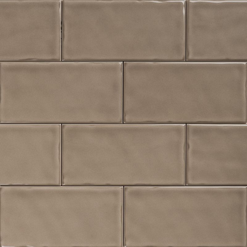 Subway Taupe Gloss Wall Tiles 150×75 Classico Textured in Stretcher Bond Design