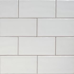 Subway White Gloss Wall Tiles 150×75 Classico Textured in Stretcher